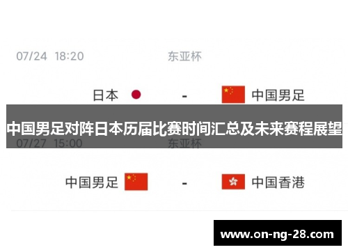 中国男足对阵日本历届比赛时间汇总及未来赛程展望